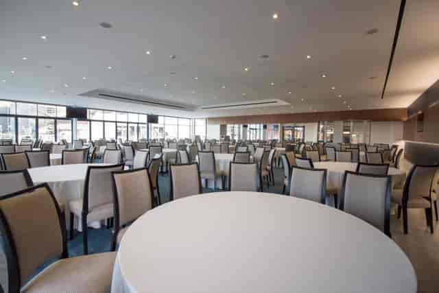 Spacious event venue at Newbury Racecourse, perfect for conferences and banquets.