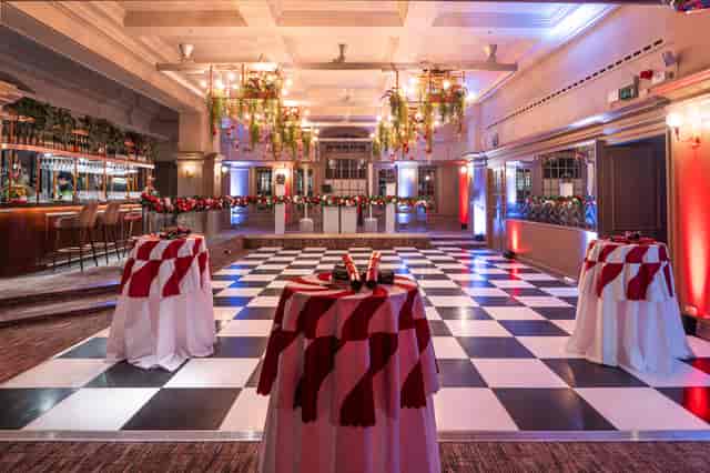 Six Clerks ballroom, checkerboard floor, corporate event venue