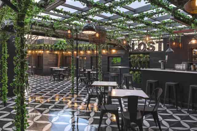 Stylish Lost Garden event space with modern design and lush greenery for gatherings.