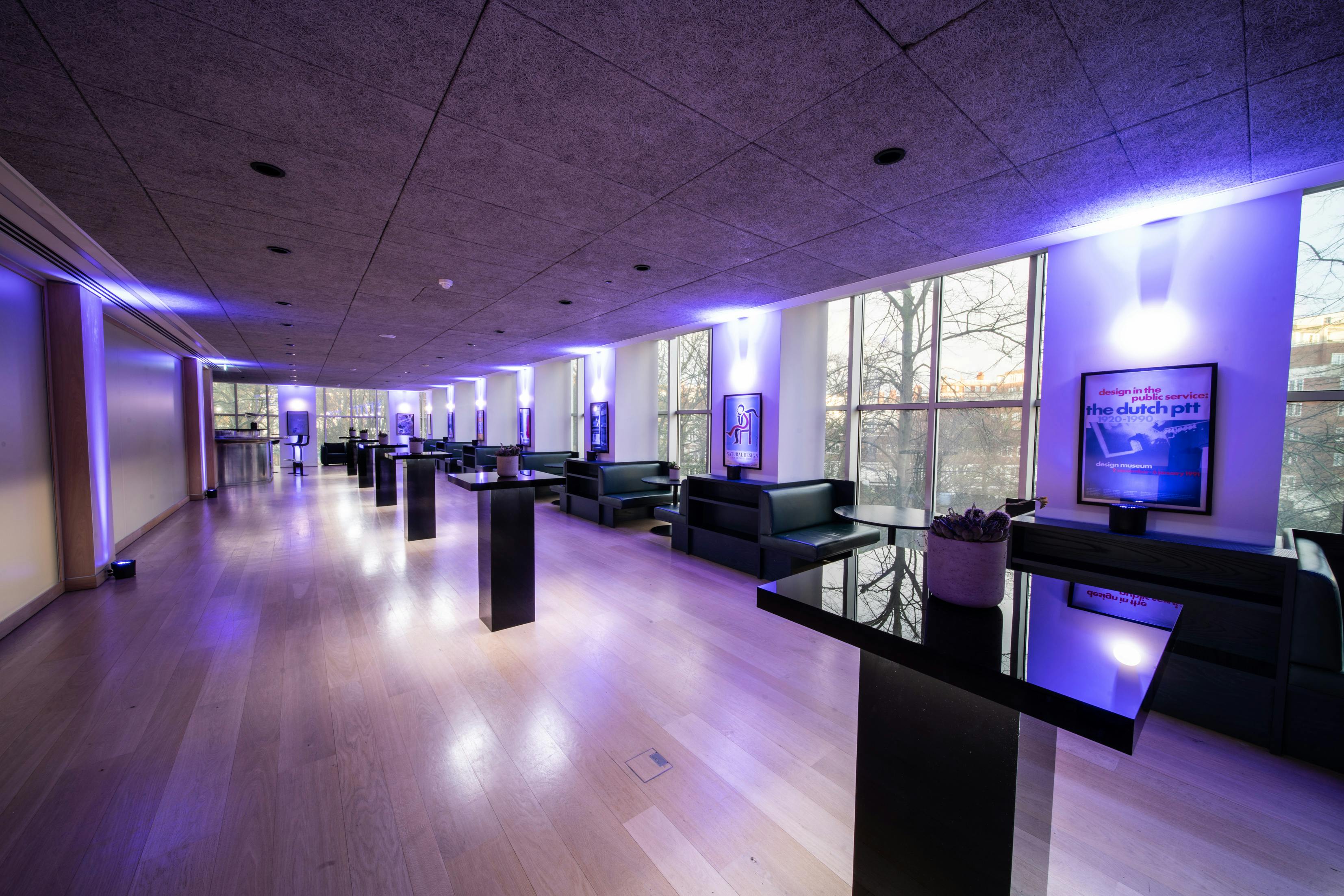 Sleek Sachs Family Park Room, modern event space for networking and receptions.