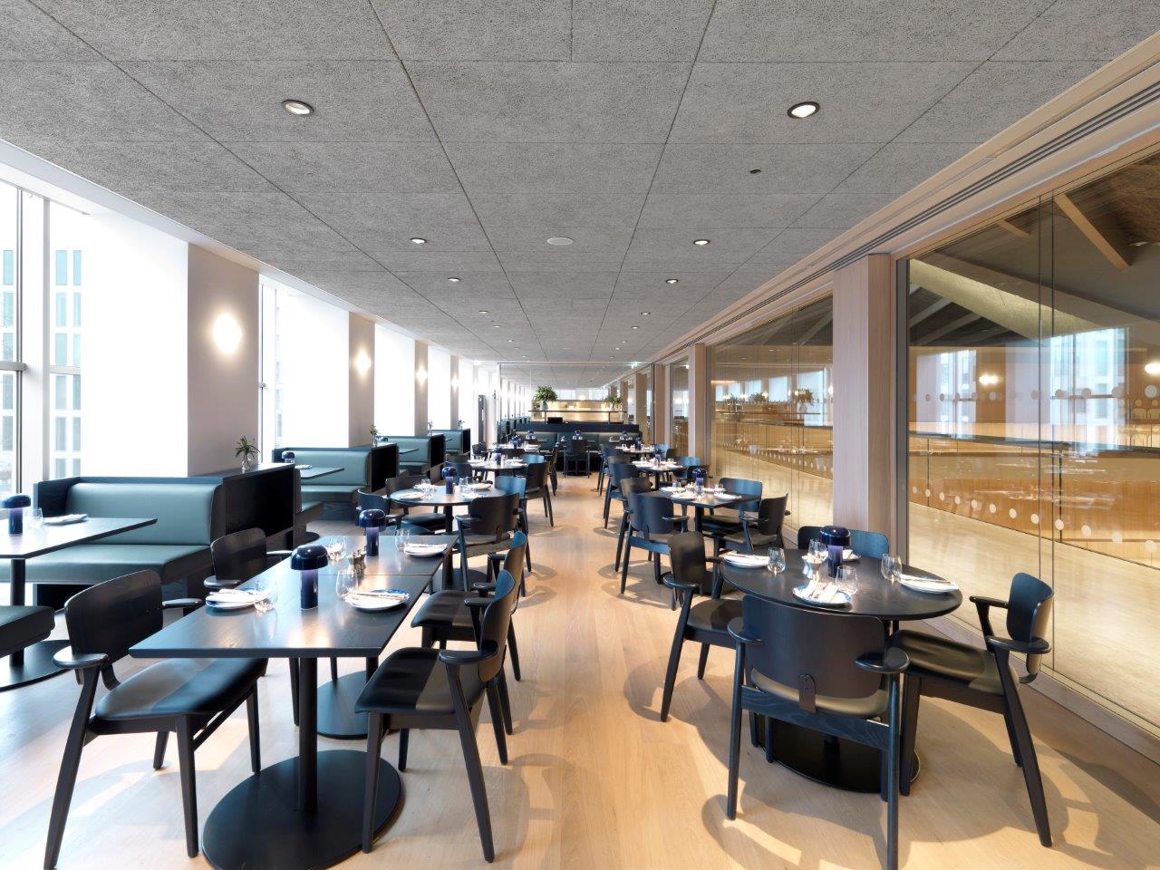Sachs Family Park Room: modern dining space for corporate events and meetings. - Banner