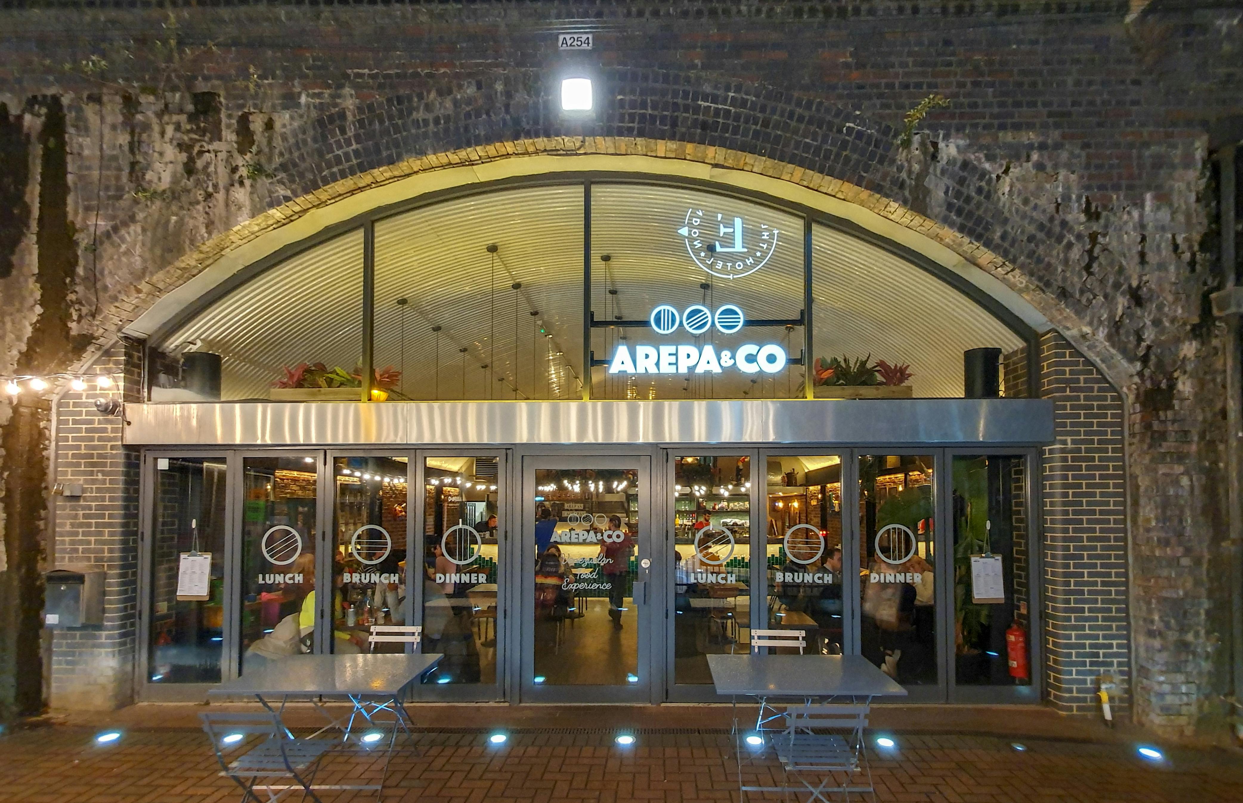 Full restaurant hire at Arepa & Co, Bethnal Green; modern venue for events and meetings.