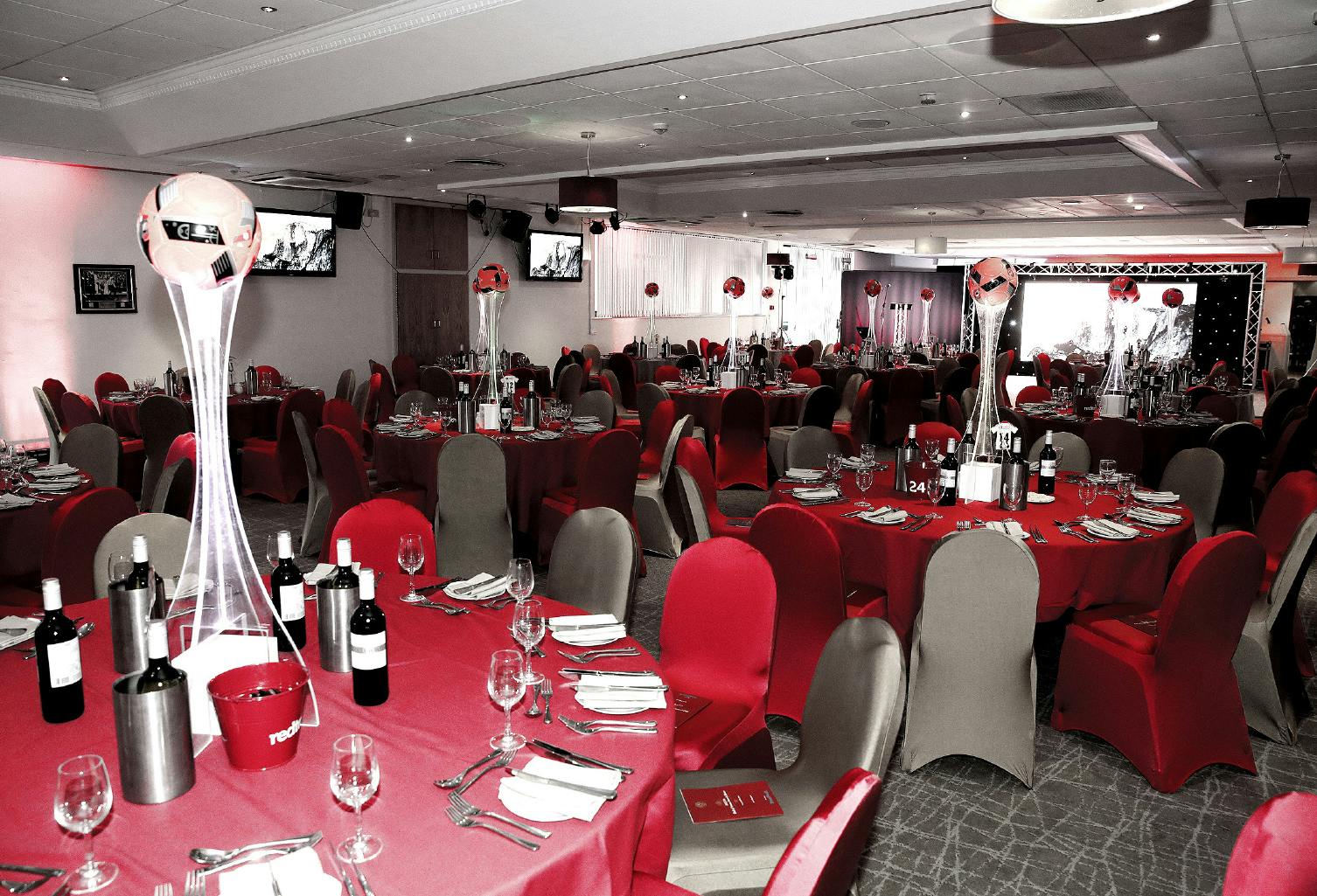 Platinum Suite at Sheffield United FC, elegant banquet hall for corporate events and celebrations.