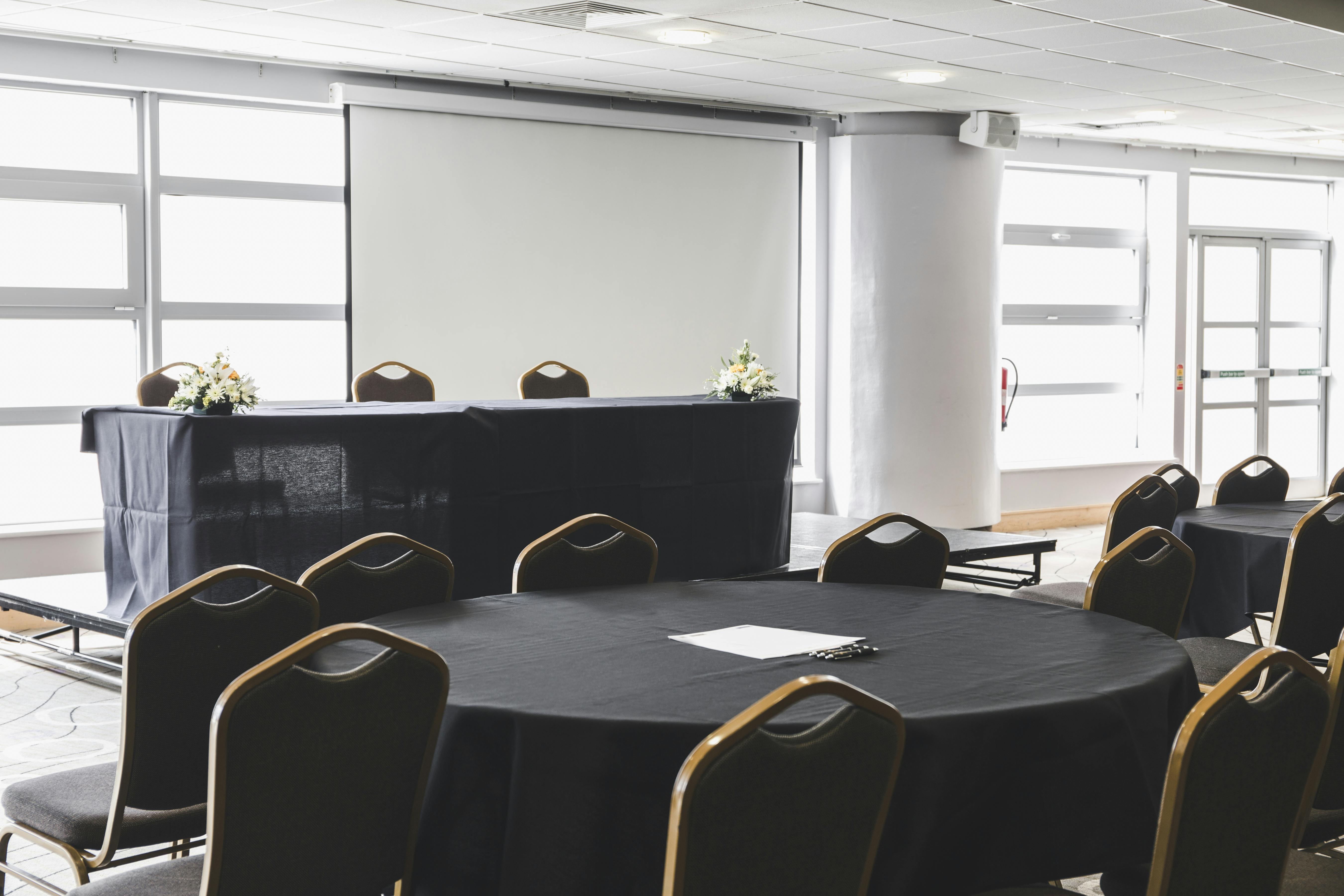 Kingston Suite at MKM Stadium, elegant event space for conferences and meetings.