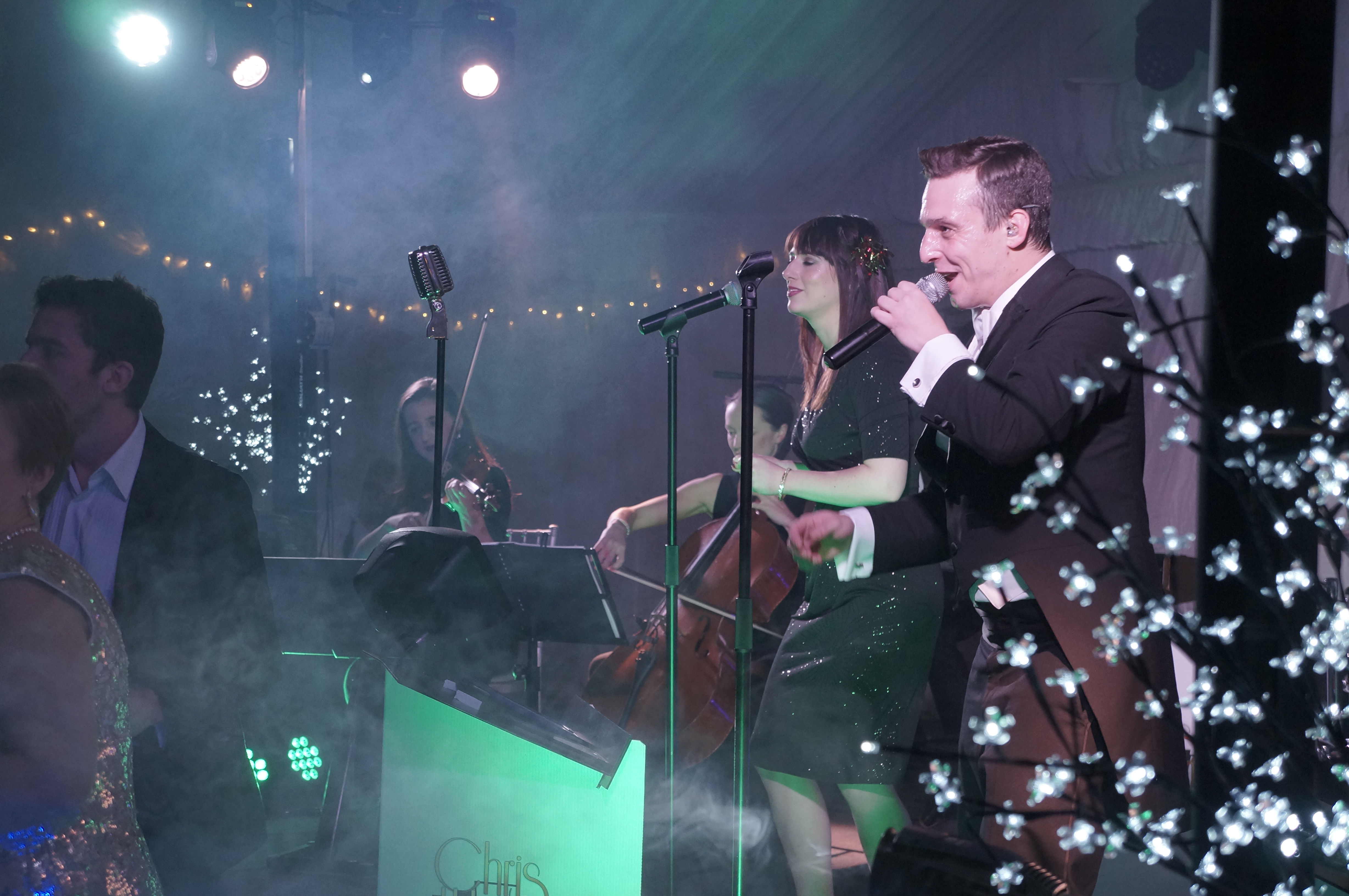 Live performance at Rudding Park Library with dynamic singer, ideal for corporate events.