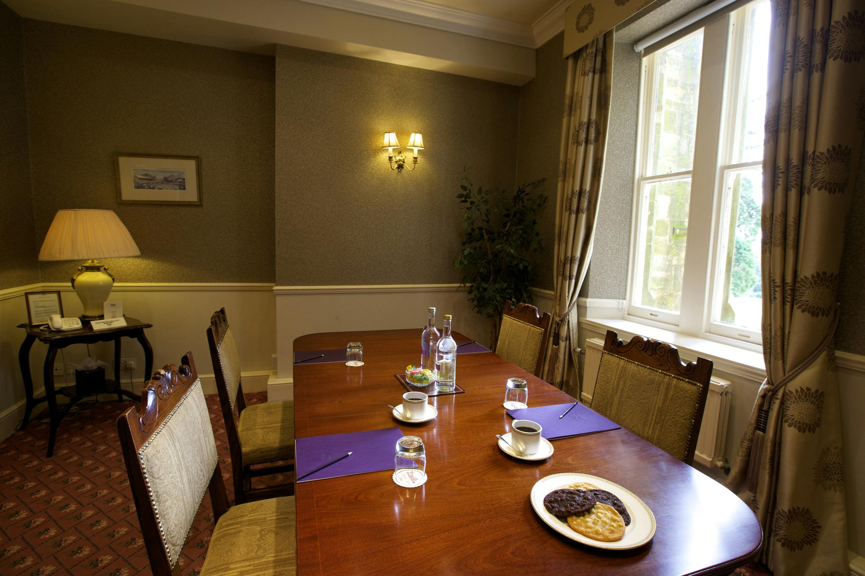 Edward Petre in a stylish meeting room at Ashdown Park Hotel for executive gatherings.