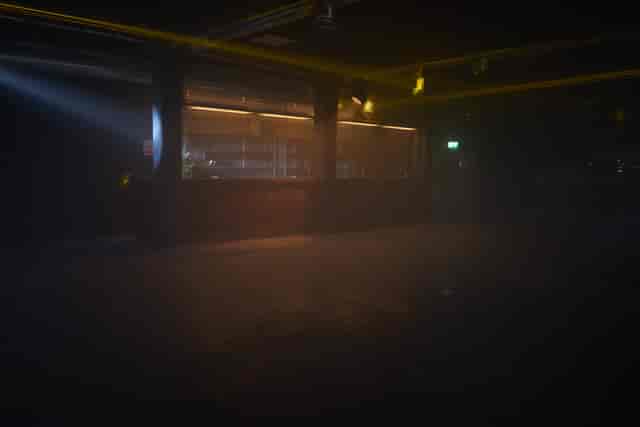 Versatile event space in FOLD with moody ambiance for corporate and social gatherings.