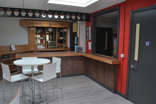 Function Room & Bar at London Skolars RLFC, modern design for events and networking.