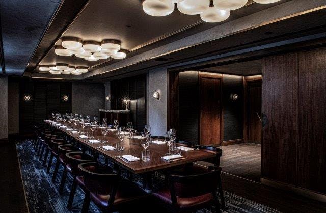 Elegant private dining room in Lucky Cat, ideal for exclusive events and intimate meetings.