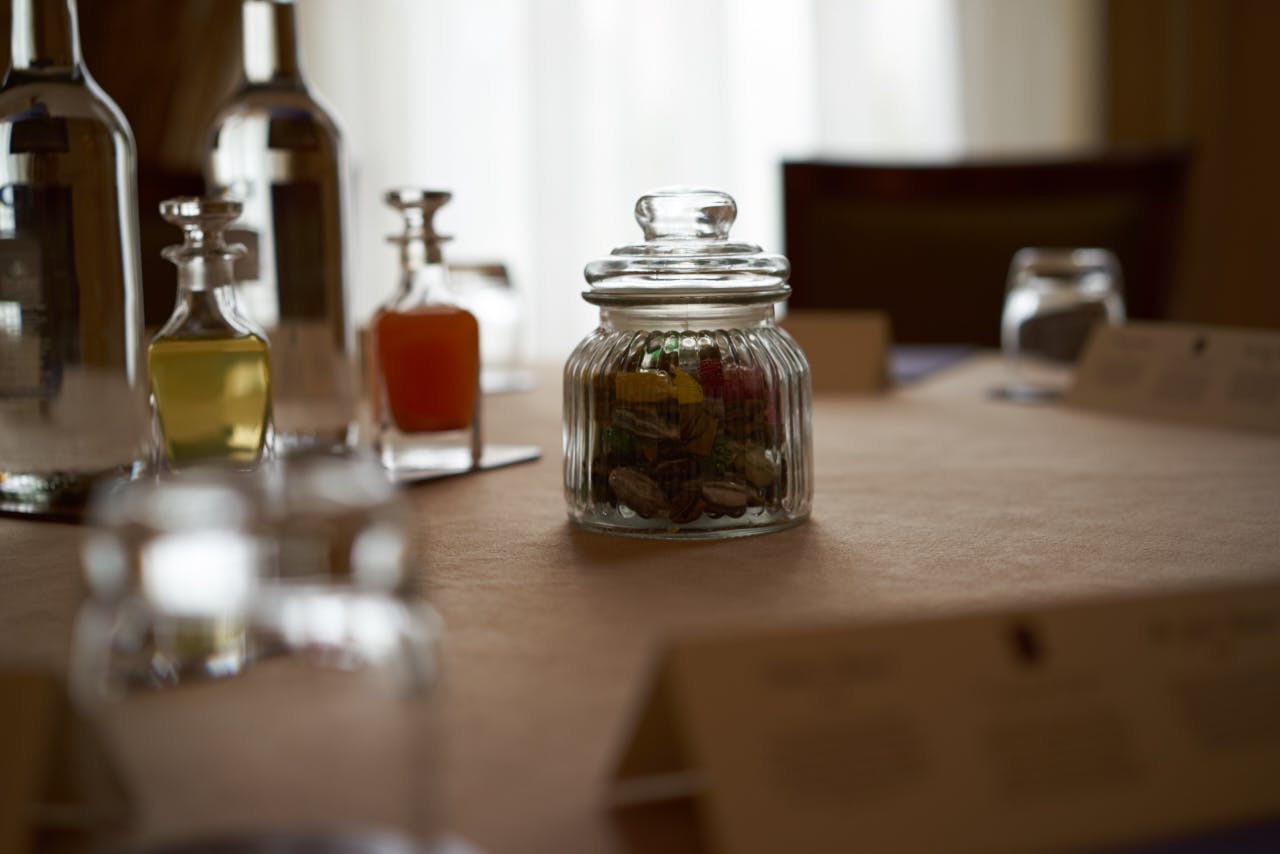 Robert Heath at Ashdown Park Hotel meeting table with colorful centerpiece, elegant setting.