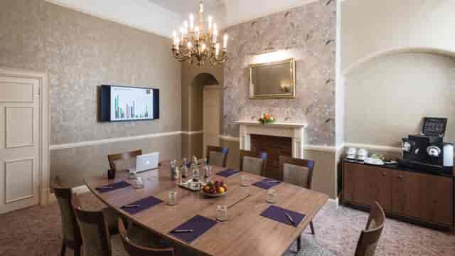 Elegant meeting room at Tylney Hall Hotel, perfect for conferences and professional gatherings.