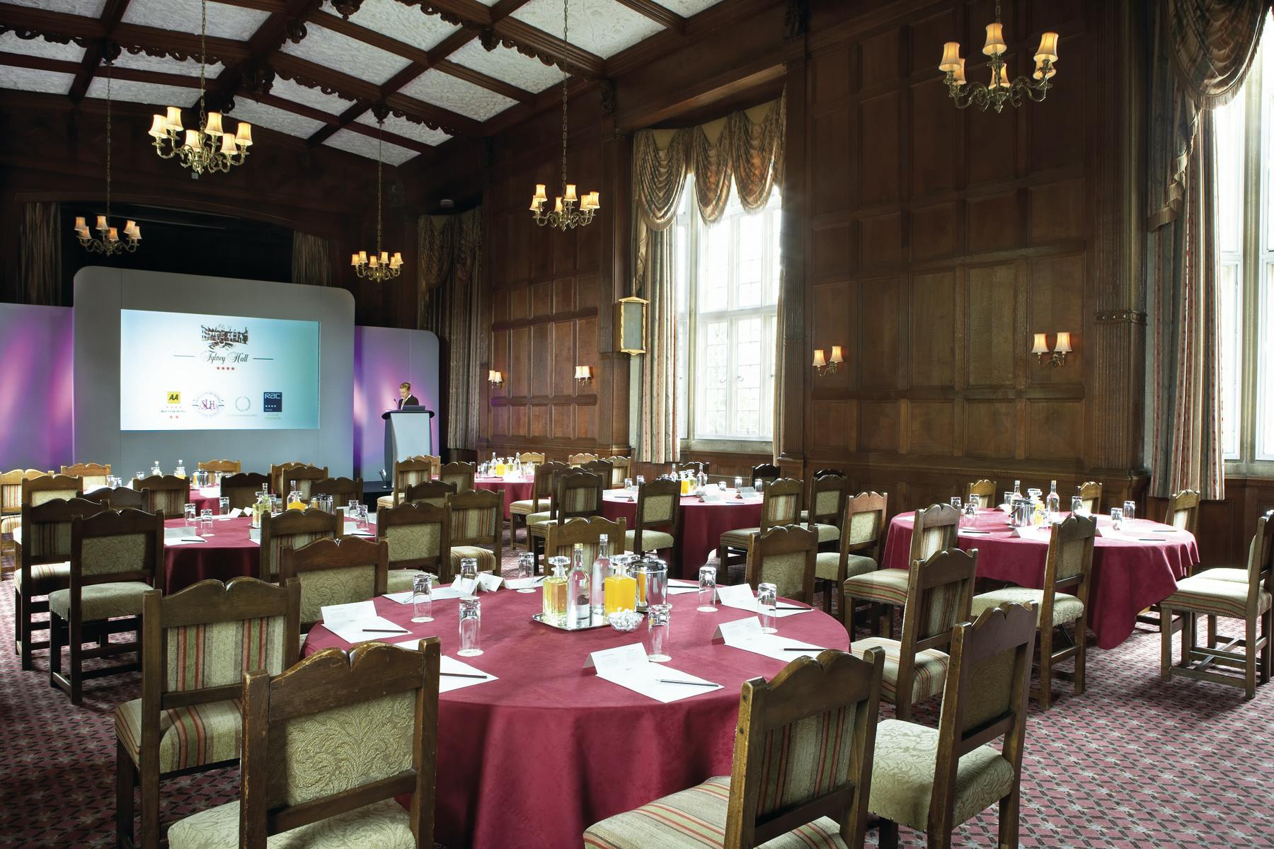 Tylney Suite at Tylney Hall, elegant meeting room for conferences and events.