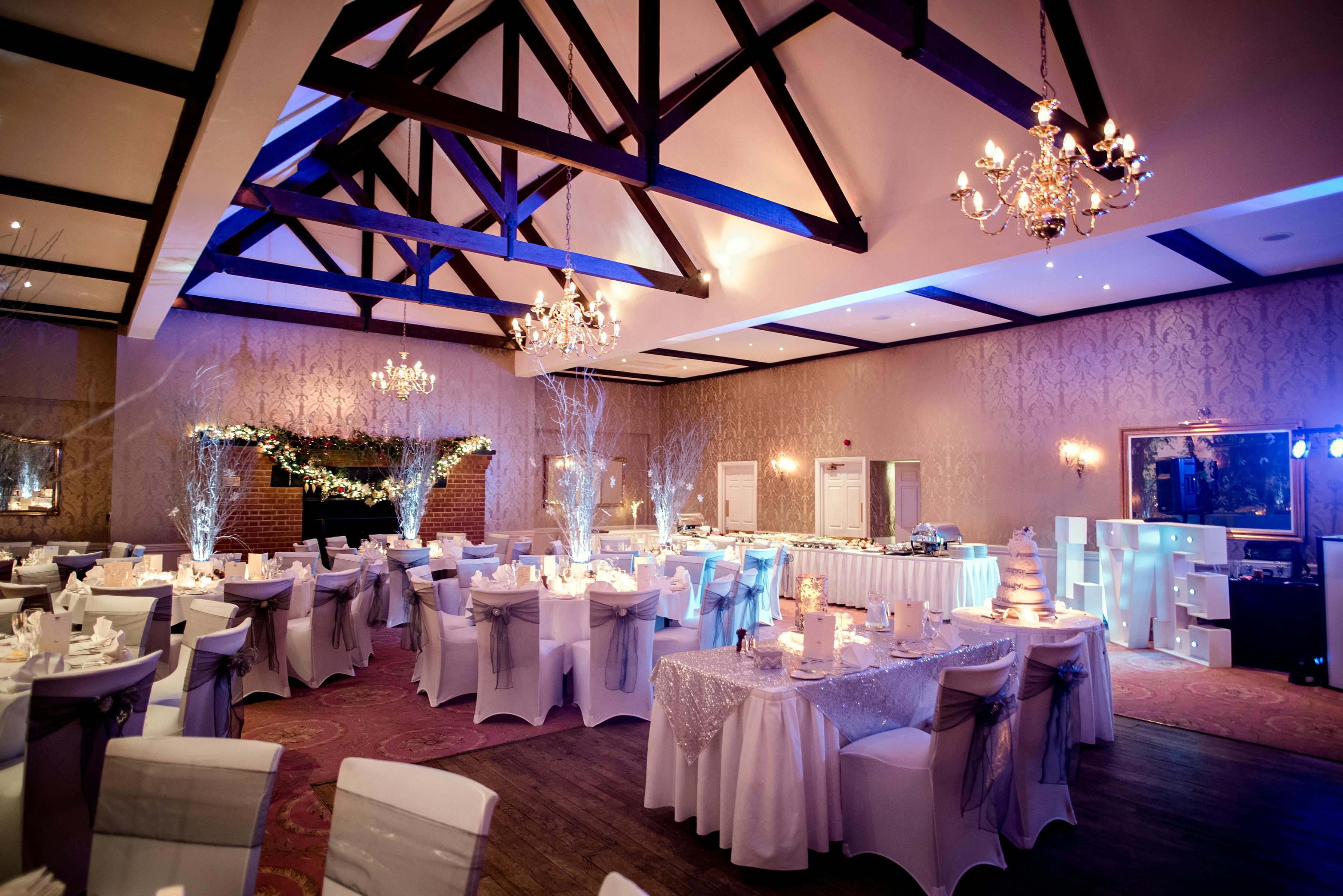 Elegant Chestnut Suite at Tylney Hall, ideal for weddings and formal events.