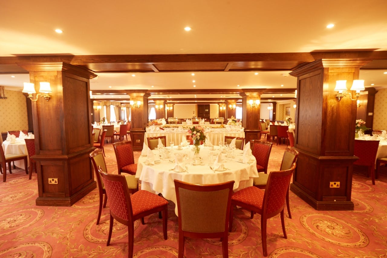 Elegant banquet room at The Grand Hotel, Eastbourne, perfect for weddings and corporate events.