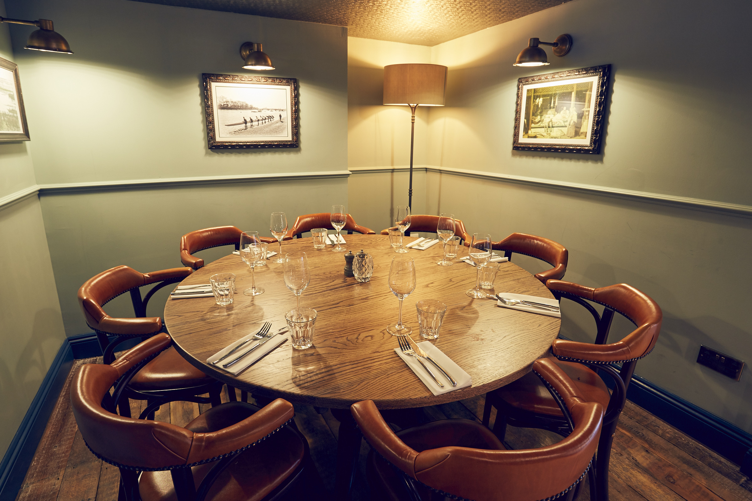 Private dining room at East Putney Tavern, ideal for executive dinners and small events. - Banner