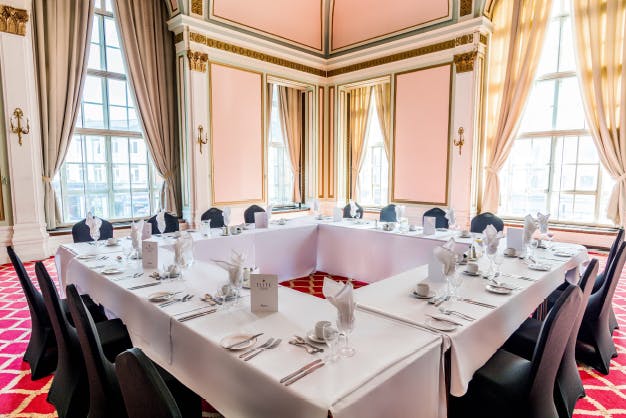 Crosby Suite at The Adelphi Hotel, elegant meeting room for formal events.