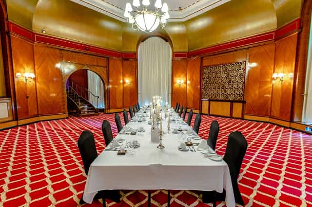 Empire Suite at The Adelphi Hotel, elegant table setup for formal events and gatherings.