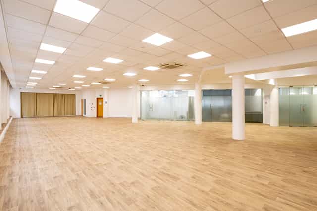Spacious event venue in The Music Room Mayfair, ideal for meetings and gatherings.