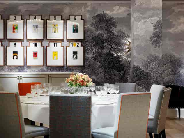 Elegant Windmill Room at Ham Yard Hotel, perfect for upscale dinners and intimate meetings.