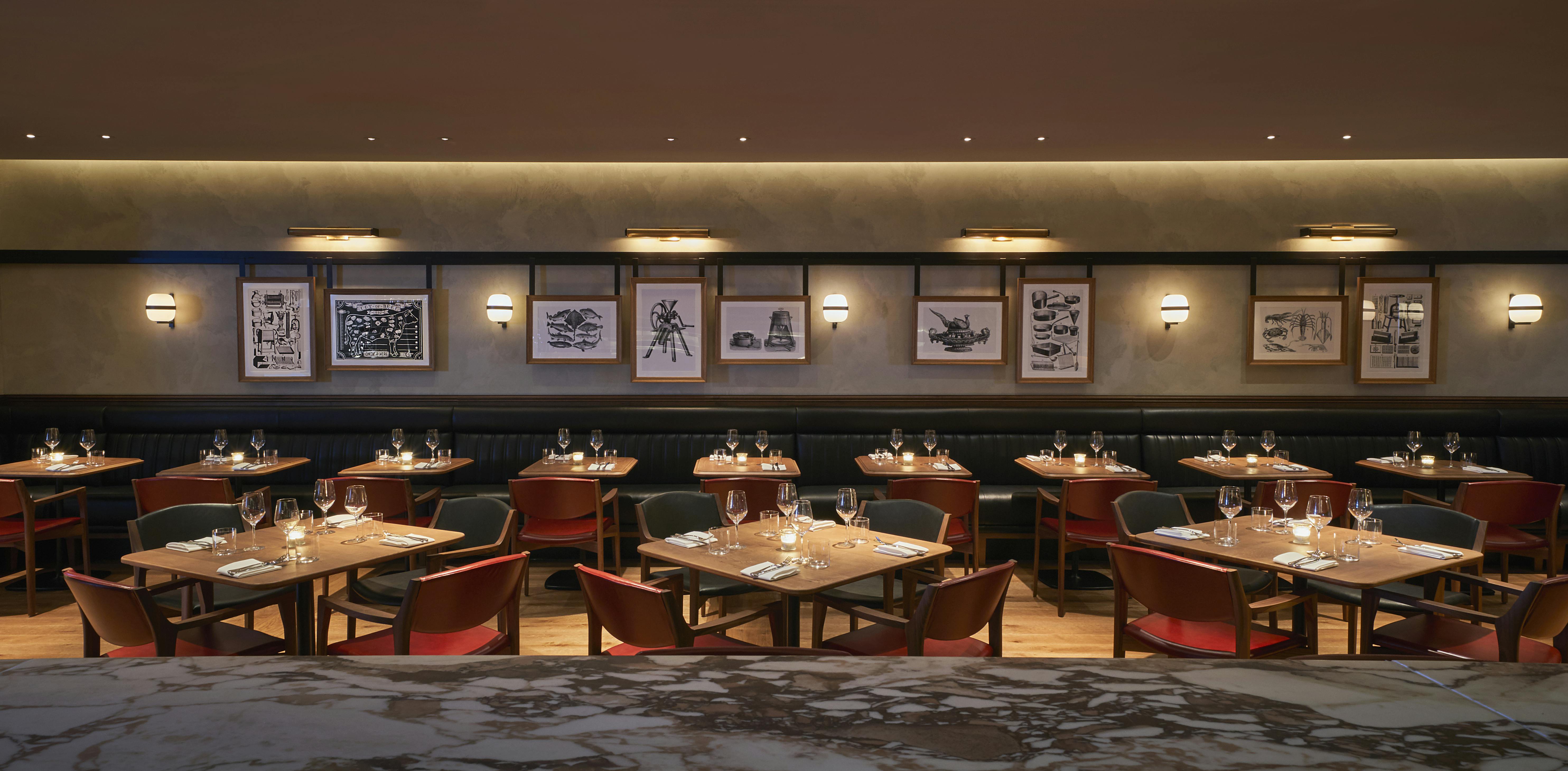 Sophisticated dining space at Gridiron, COMO Metropolitan London for events and meetings.