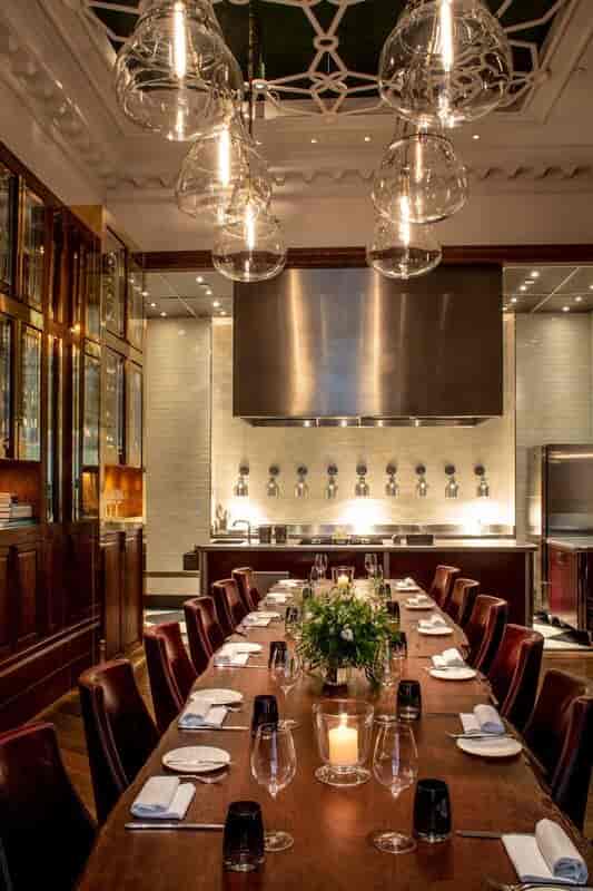 Private dining room at Kerridge's Bar & Grill, elegant setting for corporate dinners and events.