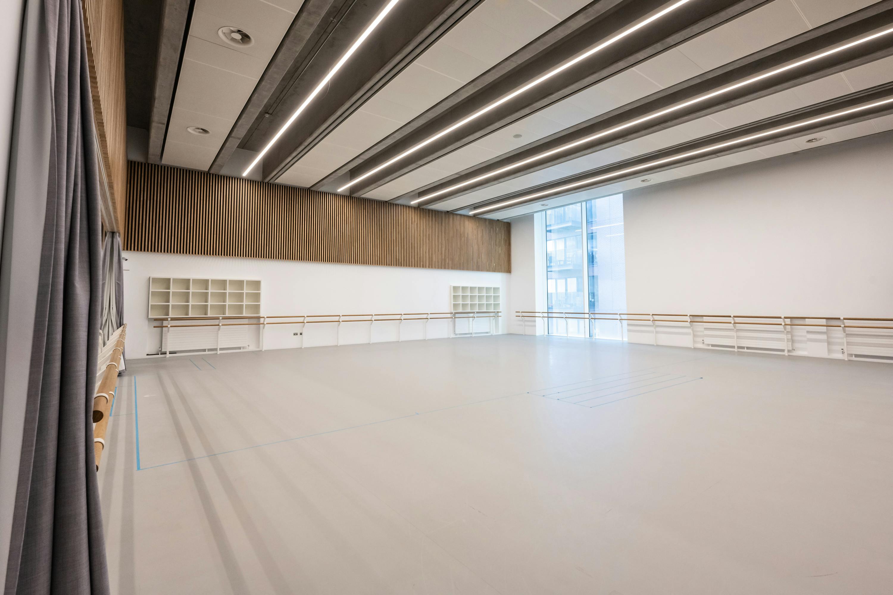 Rehearsal Studios at English National Ballet, spacious event space for workshops and seminars.