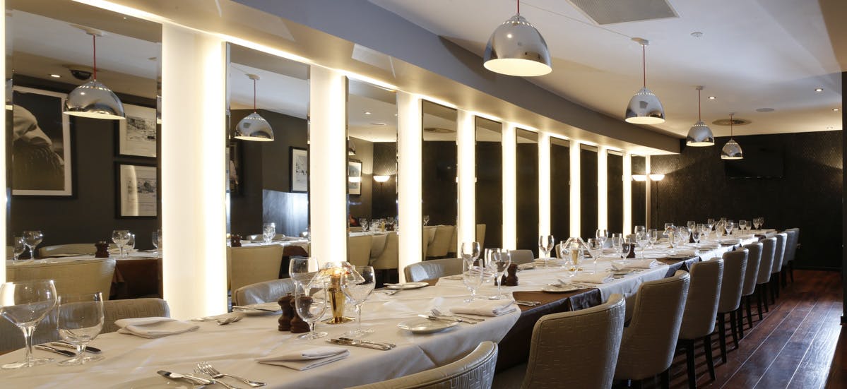 "Marco Pierre White Private Dining Room at Alea Casino, elegant space for corporate events."