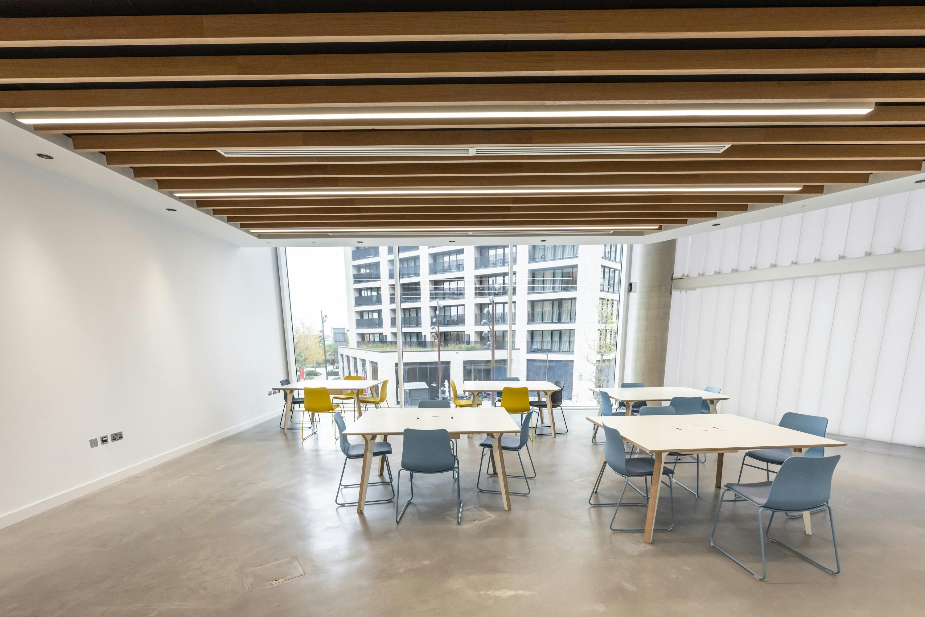 Modern meeting space in Bickle Room, English National Ballet, ideal for workshops and collaboration.