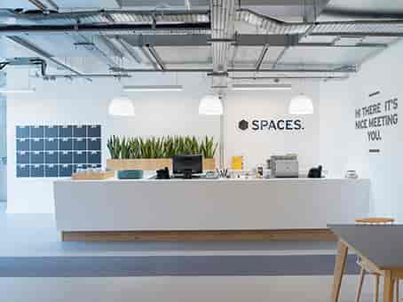 Modern reception area in Meeting Room 2, ideal for networking and professional events.