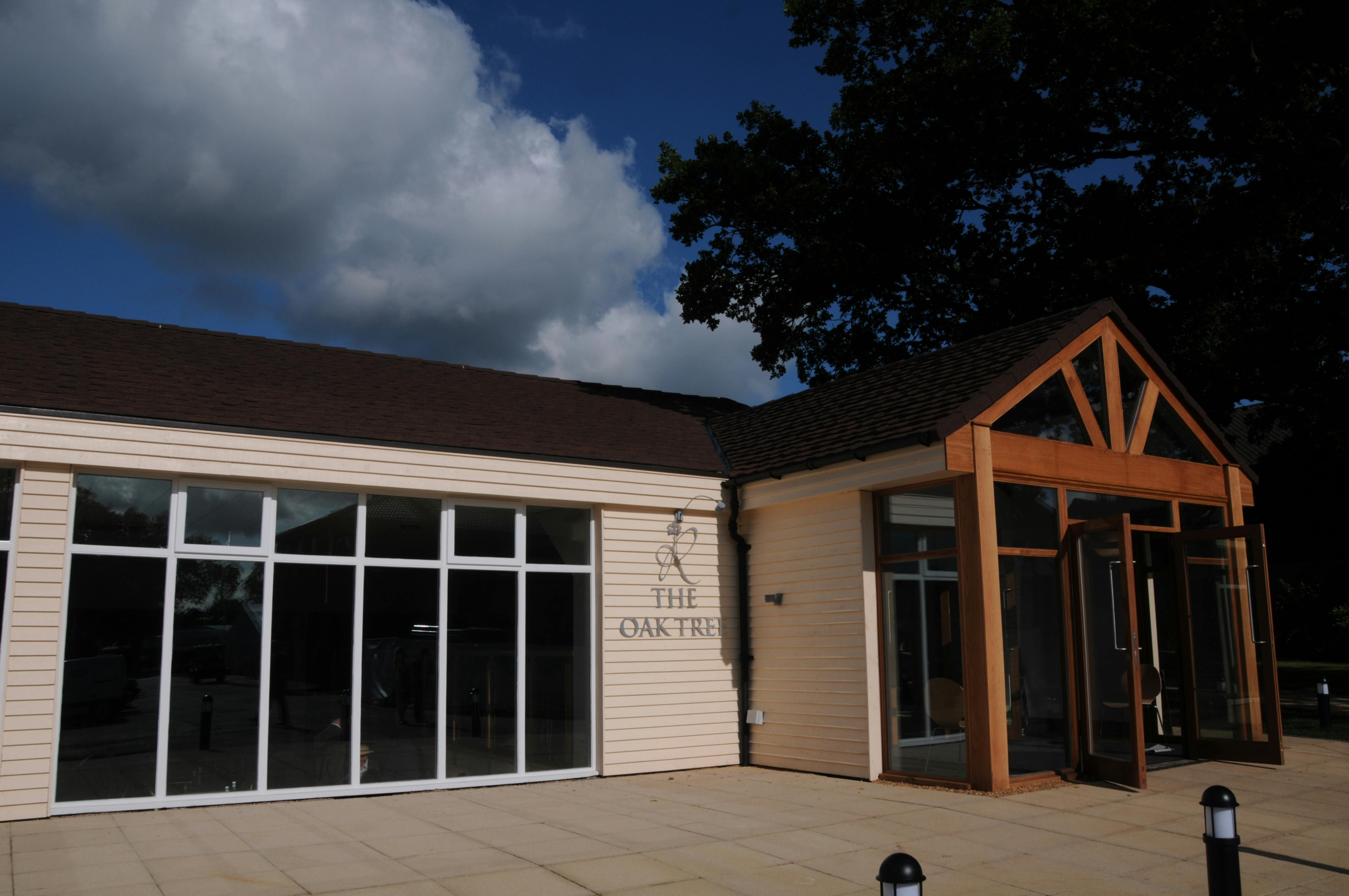 Modern event venue with large glass windows at NAEC Stoneleigh for corporate meetings and gatherings.