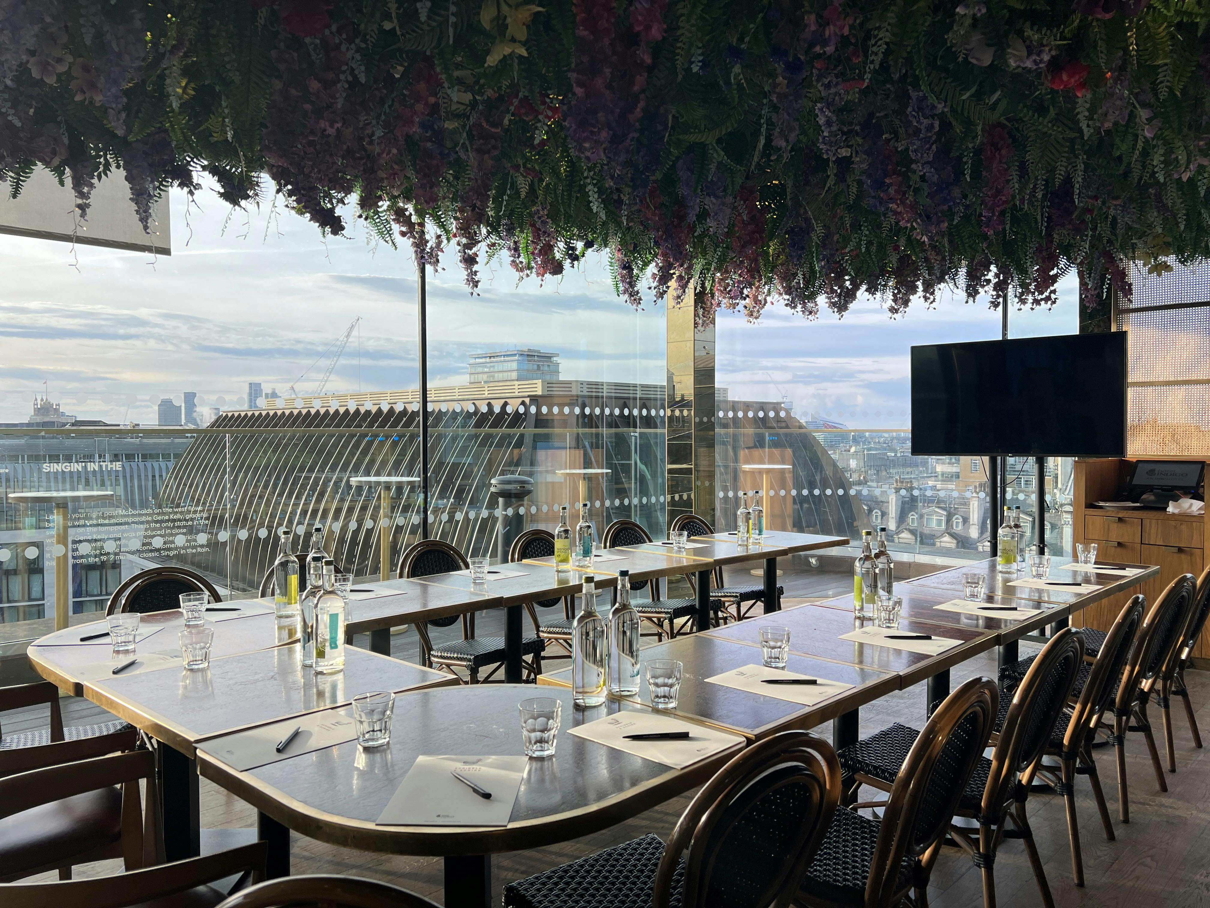 Stylish meeting room with panoramic city view for corporate events at The View @LSQ.