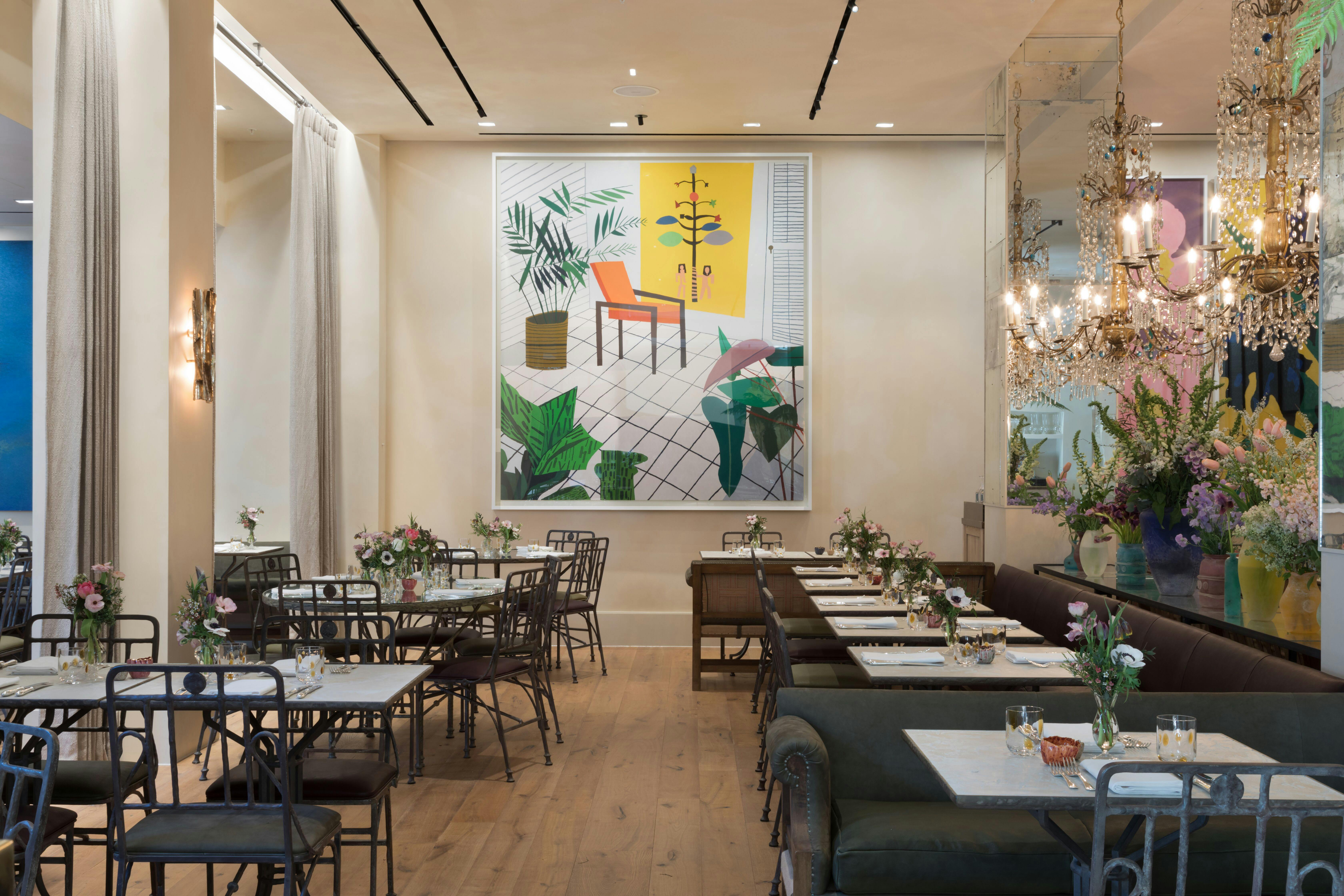 Stylish event space at Petersham Nurseries with elegant decor for networking and private dinners.
