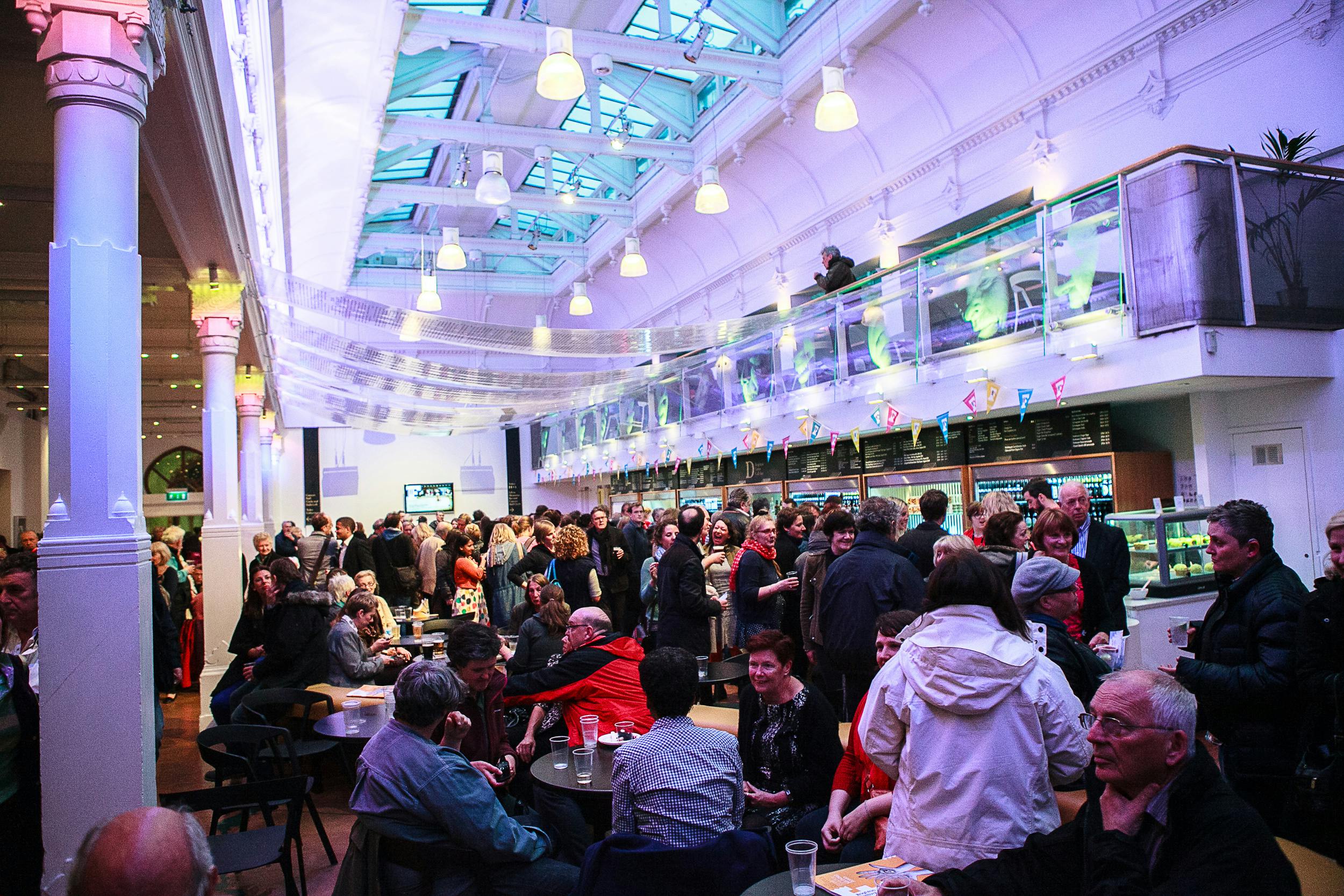 Brighton Dome Foyer Bar networking event with modern decor and vibrant atmosphere.