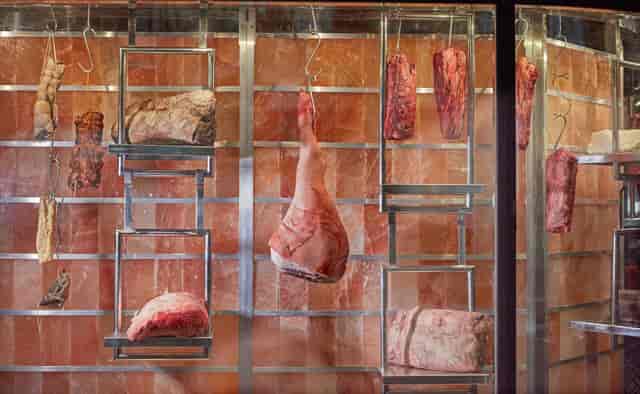 High-quality meat display at GRILL, M Threadneedle Street for gourmet event catering.