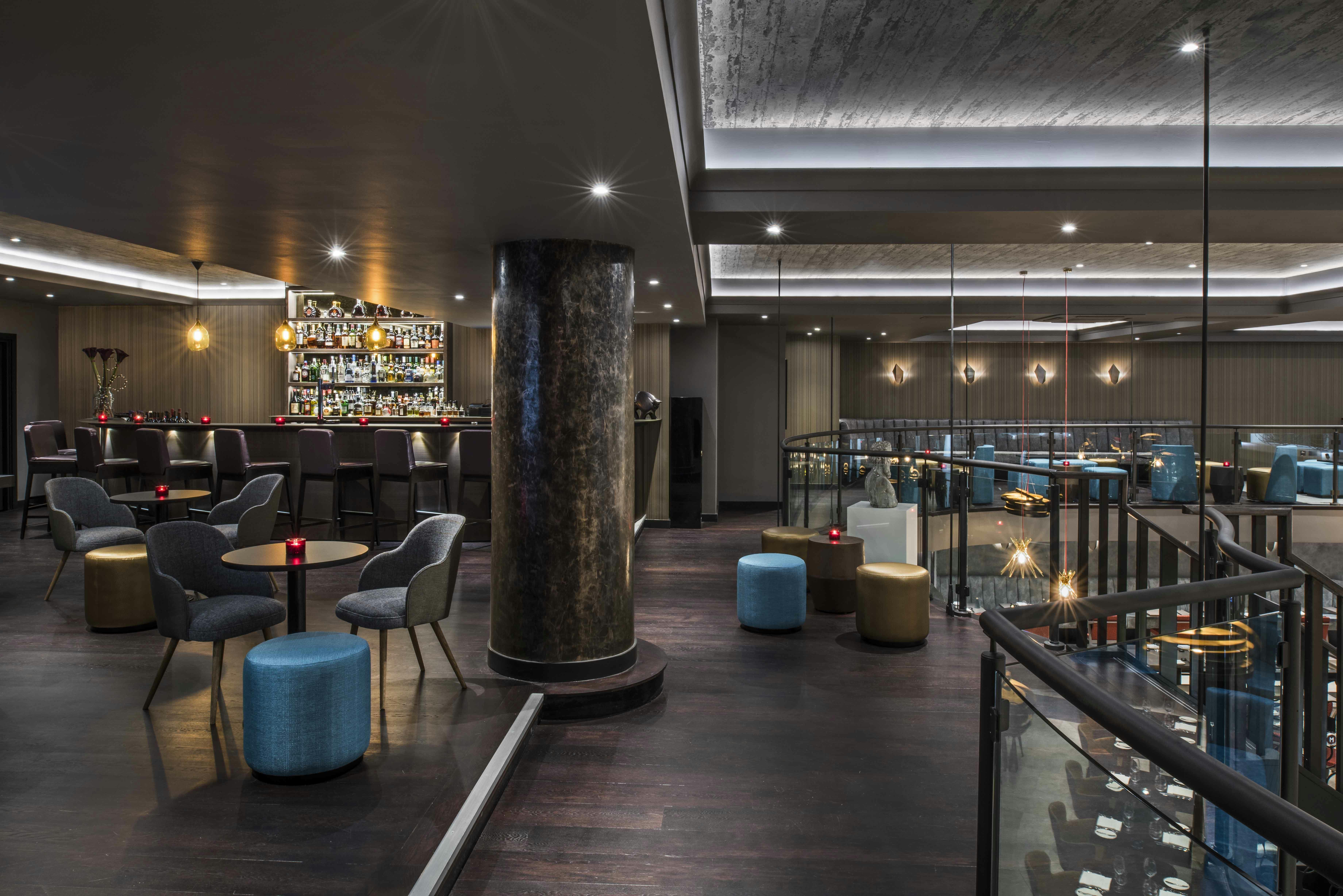 Stylish M BAR event space on Threadneedle Street, ideal for cocktail receptions.