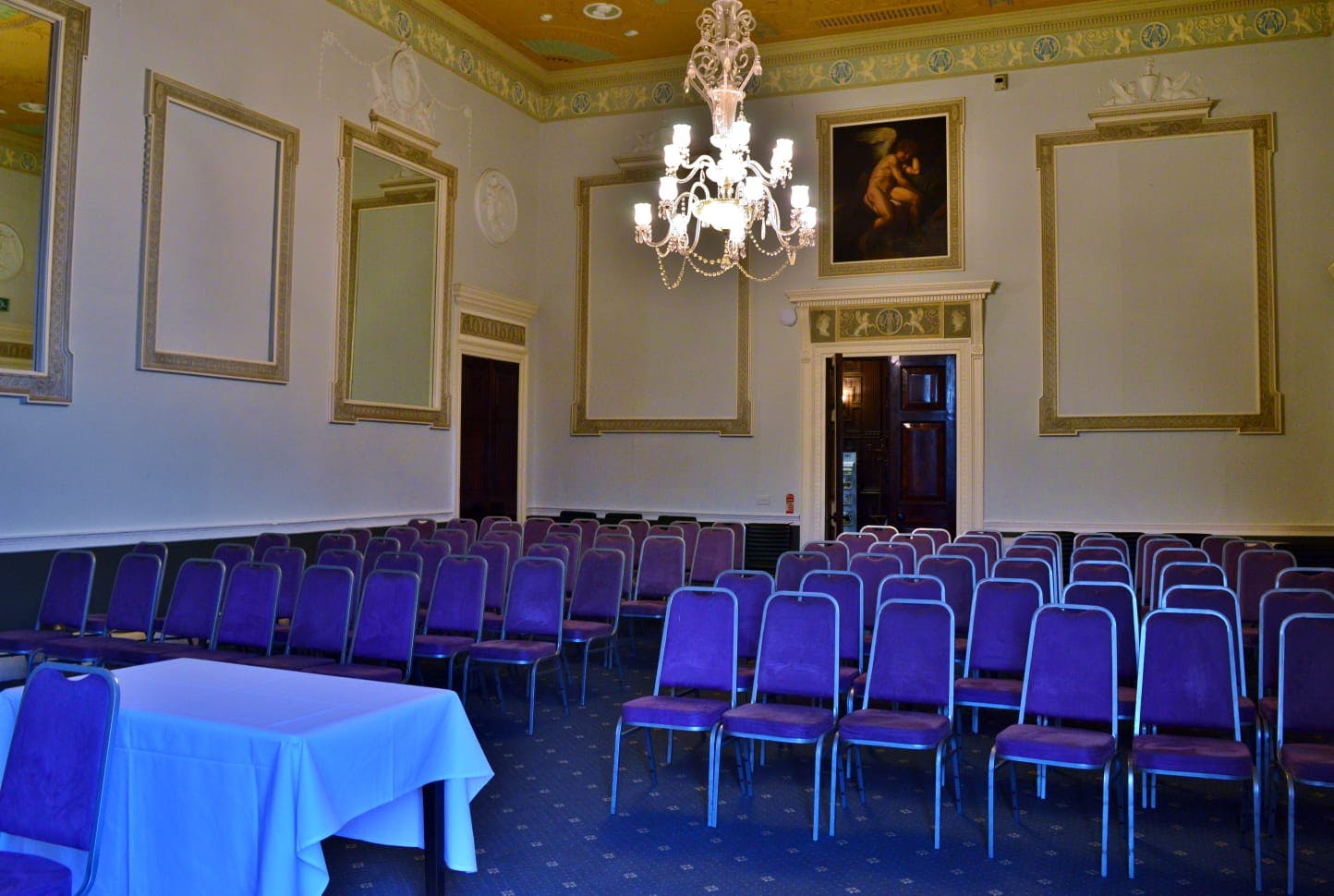 Georgian Room at Broome Park Hotel, elegant decor for corporate events and meetings.