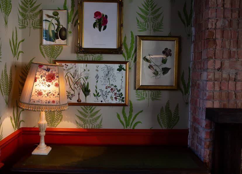 Cozy Garden Room at Bow Street Tavern, ideal for intimate gatherings and networking events.