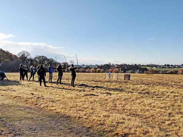 Outdoor team-building clay pigeon shooting at Lifehouse Spa and Hotel's Thorpe Suite.