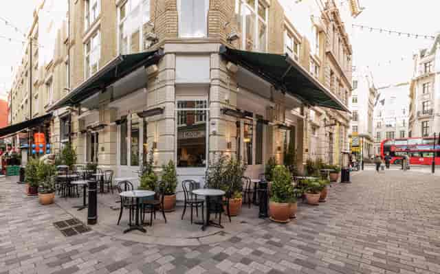 Charming outdoor café venue at Ziggy Green, perfect for networking events and casual gatherings.