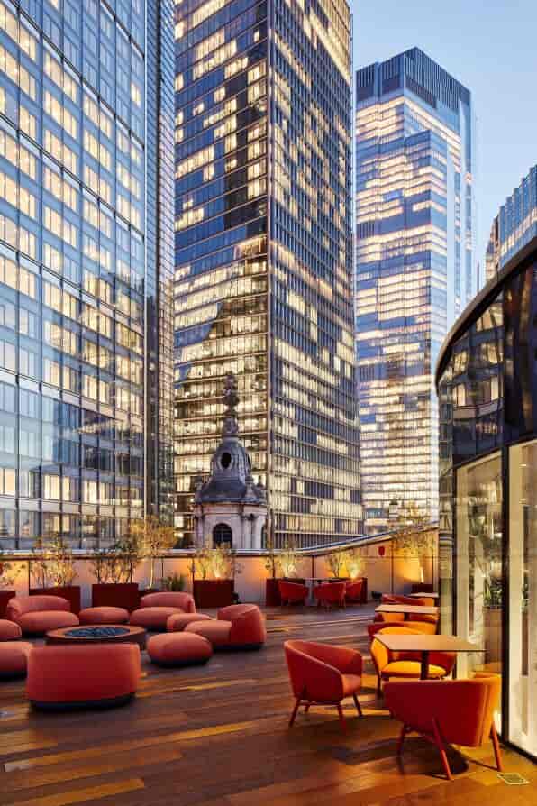 Outdoor terrace at Uncommon Liverpool Street, ideal for networking events and conferences.