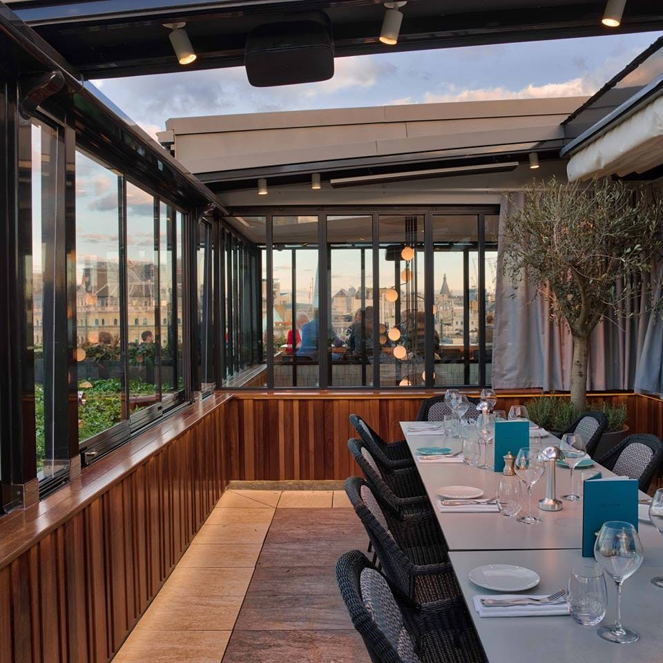 Stylish event space with panoramic views, ideal for upscale meetings and private dinners.