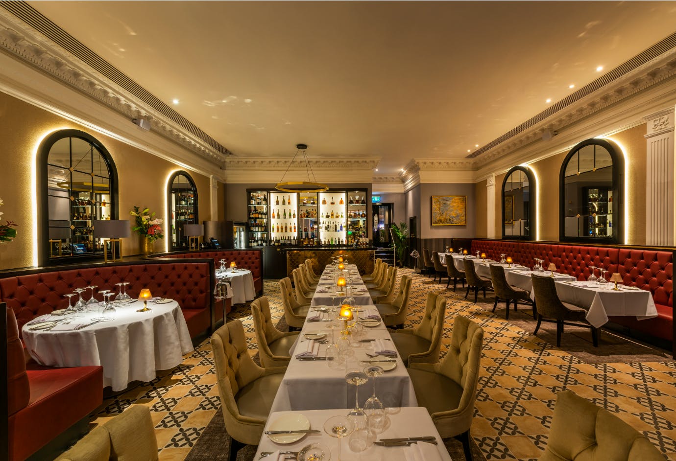 Elegant dining space at The Restaurant in Palm Beach, ideal for corporate events and celebrations.