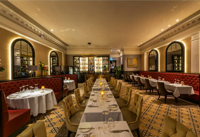 Elegant dining space at The Restaurant in Palm Beach, ideal for corporate events and celebrations.