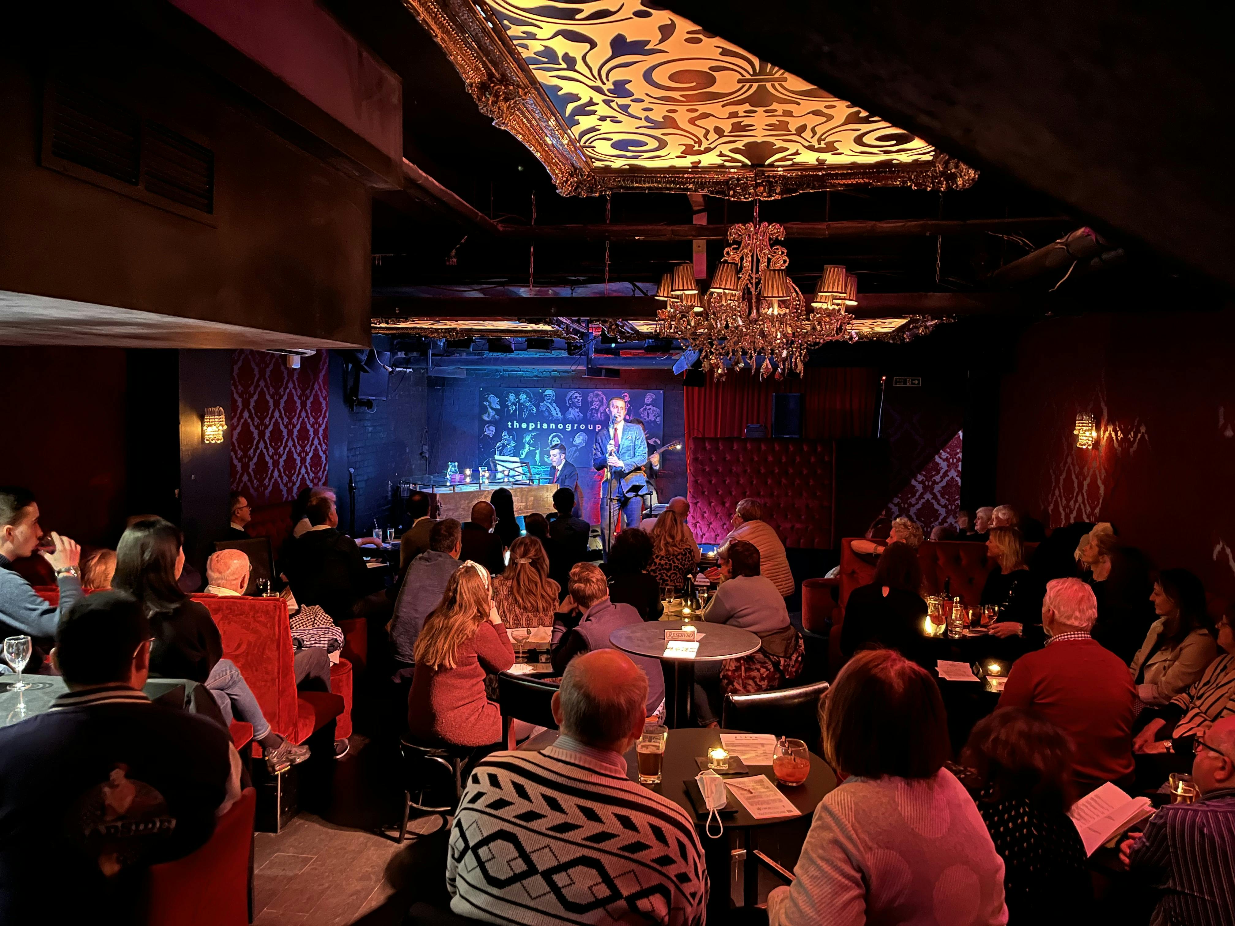 Vibrant event space at Piano Smithfield with stylish decor for intimate gatherings.