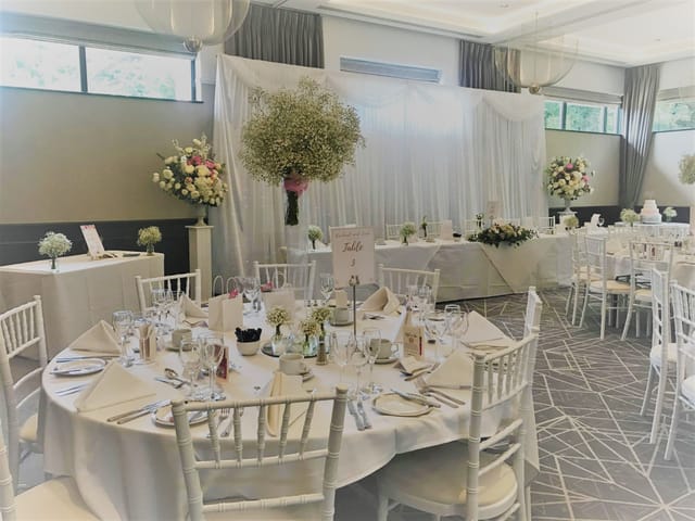 Elegant Princess Suite at Denham Grove, perfect for weddings and formal events.