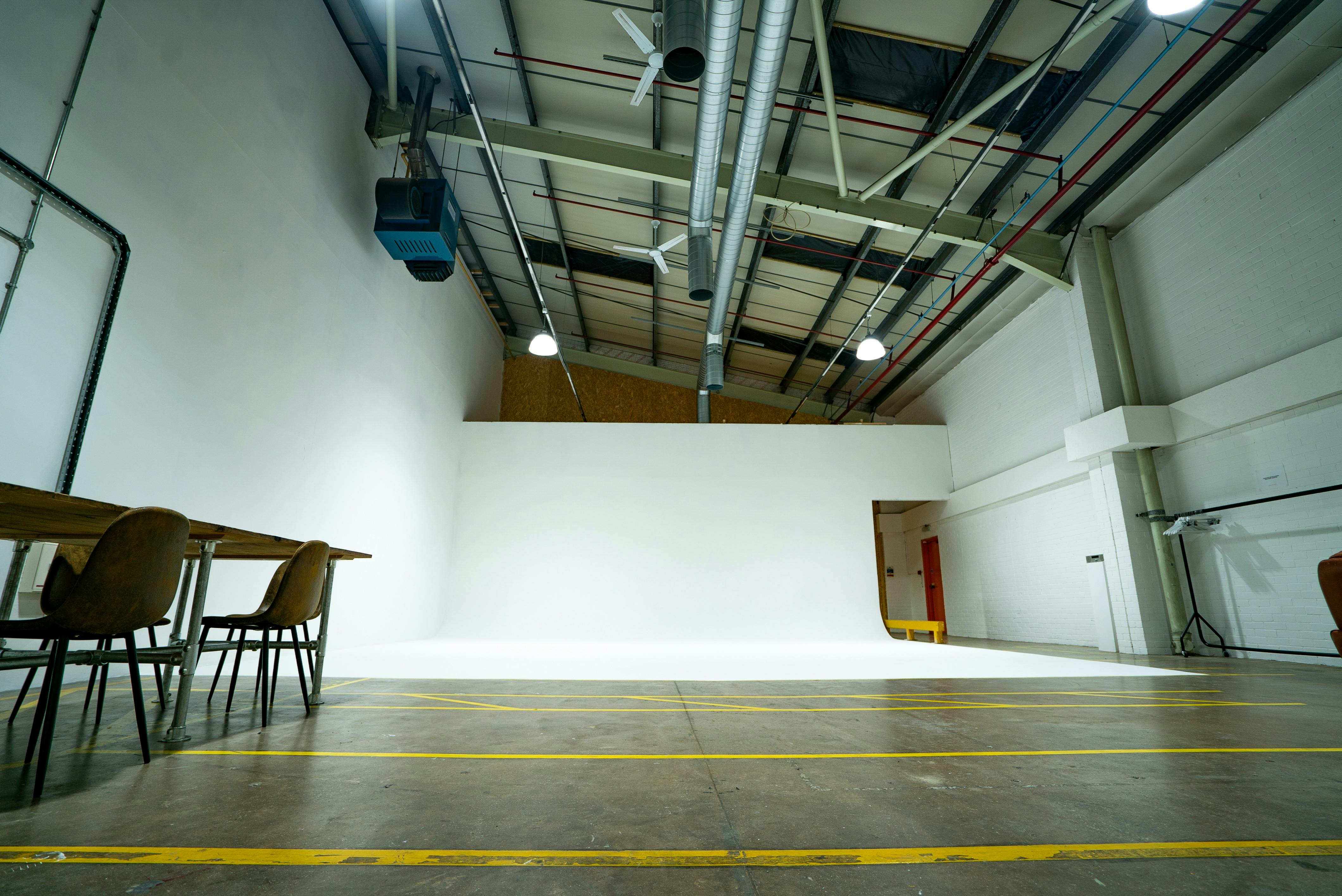 Versatile minimalist event space in Studio Two, perfect for corporate meetings and workshops.