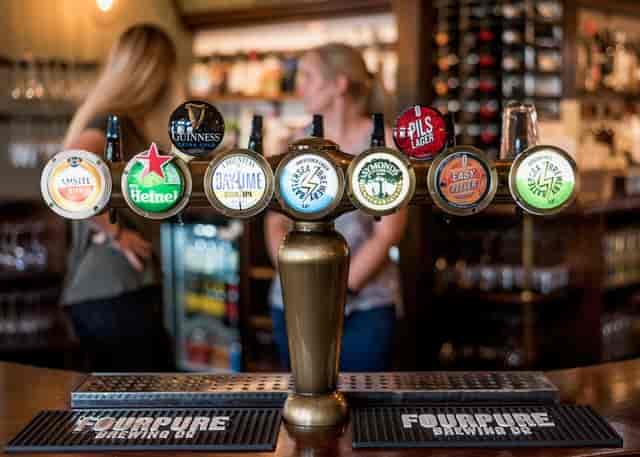 Function Suite & Private Bar at The Royal Oak with beer taps for networking events.