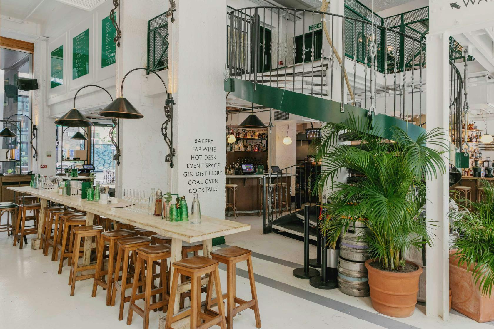 Stylish Serata Hall venue with greenery, ideal for events and receptions.