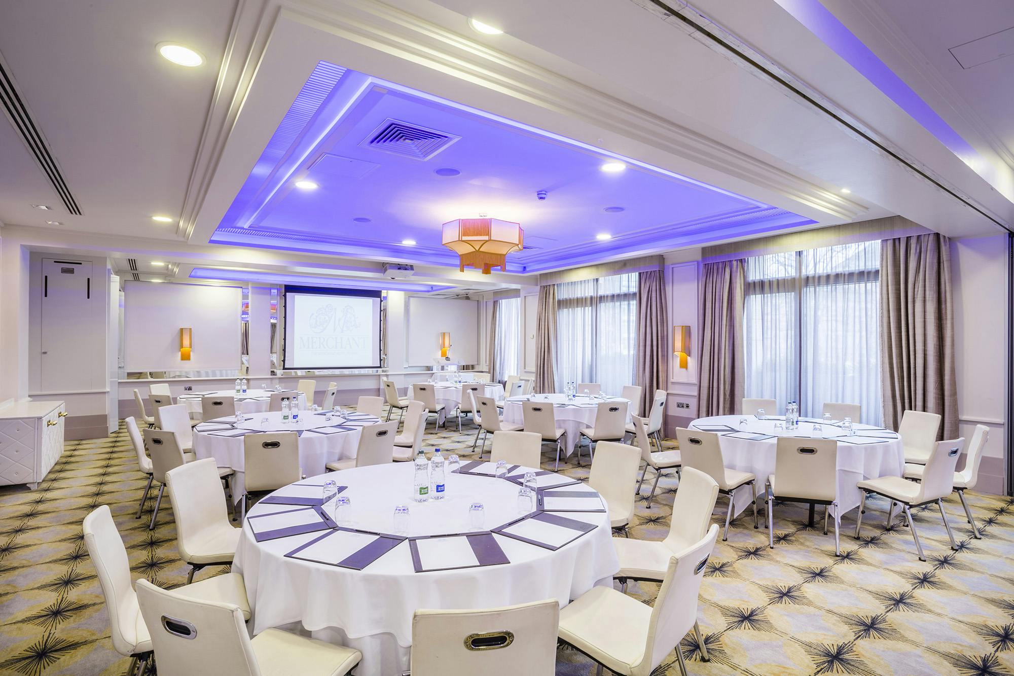 Rita Duffy Room at The Merchant Hotel Belfast, modern event space for meetings and gatherings.