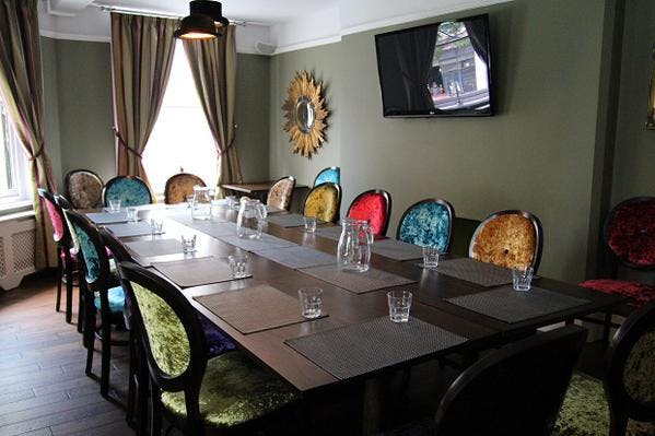 Alice in Wonderland Room at The Cross Keys Nottingham, ideal for corporate meetings and brainstorming.